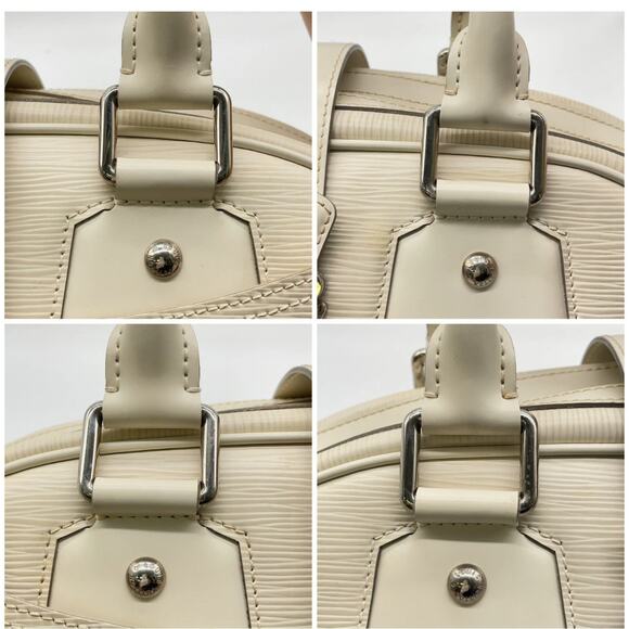 Authentic Louis Vuitton Epi Ivory Bowling Montaigne GM M5931J Handbag - Picture 10 of 16